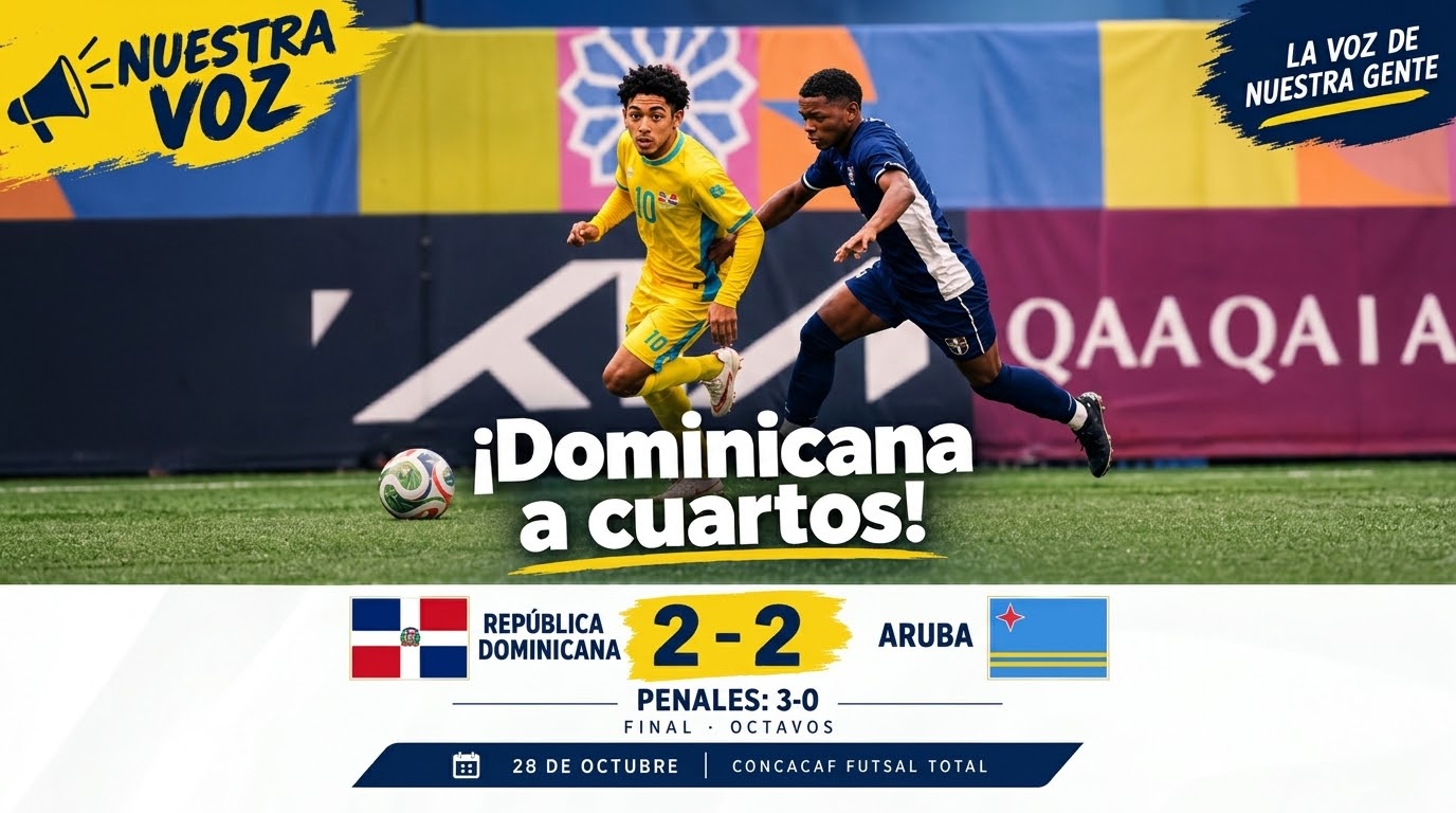 ⚽ ¡REPÚBLICA DOMINICANA AVANZA A CUARTOS DE FINAL TRAS VENCER A ARUBA EN PENALES!